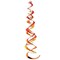 Beistle Pack of 6 Metallic Red, Orange and Gold Autumn Triple Whirl Party Decorations 30"